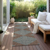 Piper Looms Chantille Geometric ACN1017 Brown Machine Washable Area Rug Runner Outdoor Lifestyle Image Feature