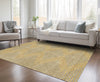 Piper Looms Chantille Geometric ACN1017 Gold Machine Washable Area Rug Lifestyle Image Feature