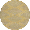 Piper Looms Chantille Geometric ACN1017 Gold Machine Washable Area Rug Round Main Image