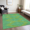 Piper Looms Chantille Geometric ACN1017 Green Machine Washable Area Rug Lifestyle Image Feature