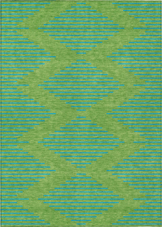 Piper Looms Chantille Geometric ACN1017 Green Machine Washable Area Rug main image