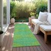 Piper Looms Chantille Geometric ACN1017 Green Machine Washable Area Rug Runner Outdoor Lifestyle Image Feature