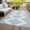 Piper Looms Chantille Geometric ACN1017 Ivory Machine Washable Area Rug Outdoor Lifestyle Image Feature