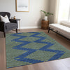 Piper Looms Chantille Geometric ACN1017 Navy Machine Washable Area Rug Lifestyle Image Feature