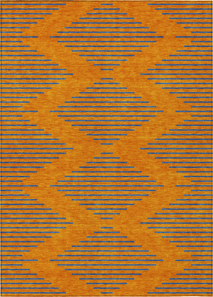 Piper Looms Chantille Geometric ACN1017 Orange Machine Washable Area Rug main image
