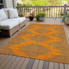 Piper Looms Chantille Geometric ACN1017 Orange Machine Washable Area Rug Outdoor Lifestyle Image Feature