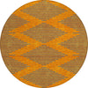 Piper Looms Chantille Geometric ACN1017 Orange Machine Washable Area Rug Round Main Image