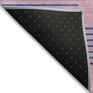 Piper Looms Chantille Geometric ACN1017 Pink Machine Washable Area Rug Backing Image
