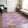 Piper Looms Chantille Geometric ACN1017 Pink Machine Washable Area Rug Lifestyle Image Feature