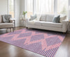 Piper Looms Chantille Geometric ACN1017 Pink Machine Washable Area Rug Lifestyle Image Feature