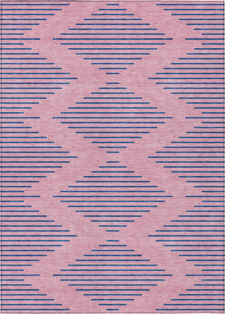 Piper Looms Chantille Geometric ACN1017 Pink Machine Washable Area Rug main image