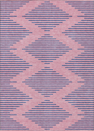 Piper Looms Chantille Geometric ACN1017 Pink Machine Washable Area Rug main image