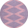 Piper Looms Chantille Geometric ACN1017 Pink Machine Washable Area Rug Round Main Image
