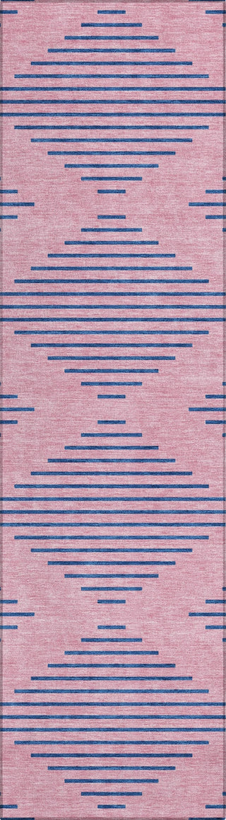 Piper Looms Chantille Geometric ACN1017 Pink Machine Washable Area Rug Runner Main Image