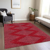 Piper Looms Chantille Geometric ACN1017 Red Machine Washable Area Rug Lifestyle Image Feature