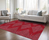 Piper Looms Chantille Geometric ACN1017 Red Machine Washable Area Rug Lifestyle Image Feature