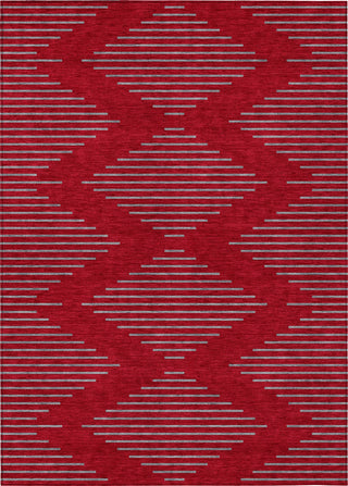 Piper Looms Chantille Geometric ACN1017 Red Machine Washable Area Rug main image