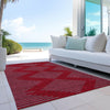 Piper Looms Chantille Geometric ACN1017 Red Machine Washable Area Rug Outdoor Lifestyle Image Feature