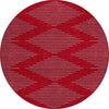 Piper Looms Chantille Geometric ACN1017 Red Machine Washable Area Rug Round Main Image