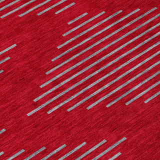 Piper Looms Chantille Geometric ACN1017 Red Machine Washable Area Rug Swatch Image