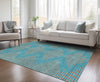 Piper Looms Chantille Geometric ACN1017 Teal Machine Washable Area Rug Lifestyle Image Feature