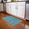 Piper Looms Chantille Geometric ACN1017 Teal Machine Washable Area Rug Scatter Lifestyle Image Feature