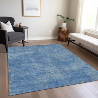 Piper Looms Chantille Abstract ACN1018 Blue Machine Washable Area Rug Lifestyle Image Feature