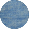 Piper Looms Chantille Abstract ACN1018 Blue Machine Washable Area Rug Round Main Image
