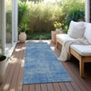Piper Looms Chantille Abstract ACN1018 Blue Machine Washable Area Rug Runner Outdoor Lifestyle Image Feature