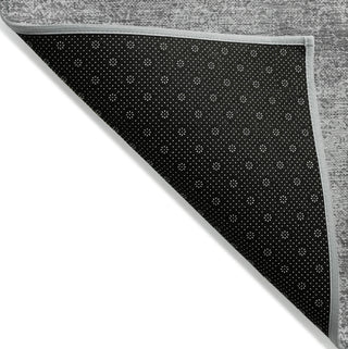 Piper Looms Chantille Abstract ACN1018 Gray Machine Washable Area Rug Backing Image