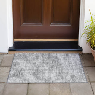Piper Looms Chantille Abstract ACN1018 Gray Machine Washable Area Rug Scatter Outdoor Lifestyle Image Feature