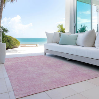 Piper Looms Chantille Abstract ACN1018 Pink Machine Washable Area Rug Outdoor Lifestyle Image Feature