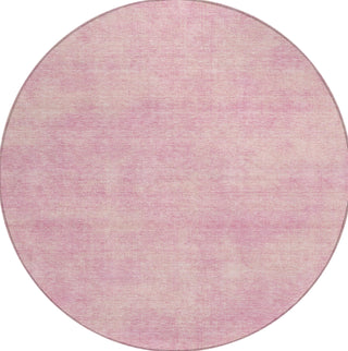 Piper Looms Chantille Abstract ACN1018 Pink Machine Washable Area Rug Round Main Image