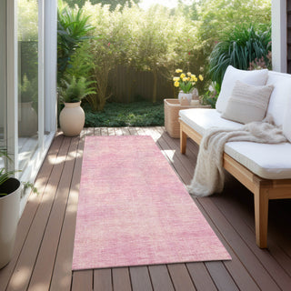 Piper Looms Chantille Abstract ACN1018 Pink Machine Washable Area Rug Runner Outdoor Lifestyle Image Feature