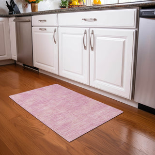 Piper Looms Chantille Abstract ACN1018 Pink Machine Washable Area Rug Scatter Lifestyle Image Feature