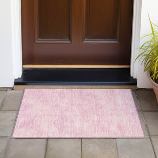 Piper Looms Chantille Abstract ACN1018 Pink Machine Washable Area Rug Scatter Outdoor Lifestyle Image Feature
