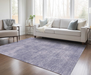 Piper Looms Chantille Abstract ACN1018 Purple Machine Washable Area Rug Lifestyle Image Feature