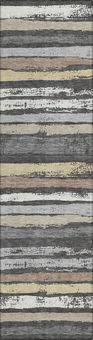 Piper Looms Chantille Stripes ACN1019 Charcoal Machine Washable Area Rug Runner Main Image