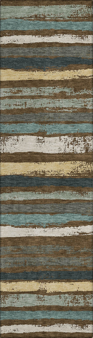 Piper Looms Chantille Stripes ACN1019 Fudge Machine Washable Area Rug Runner Main Image