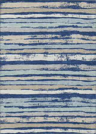 Piper Looms Chantille Stripes ACN1019 Navy Machine Washable Area Rug main image