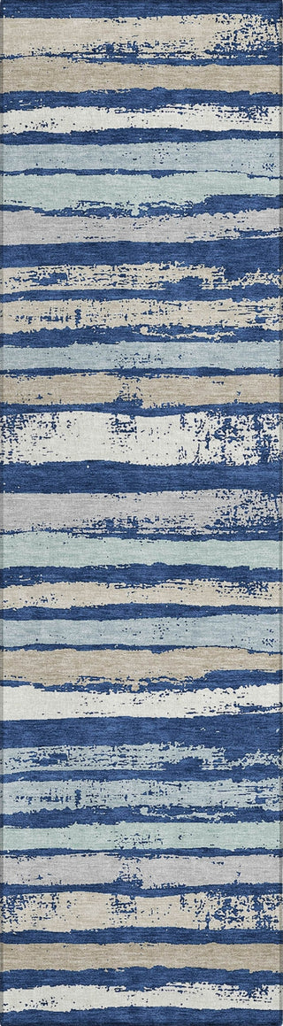 Piper Looms Chantille Stripes ACN1019 Navy Machine Washable Area Rug Runner Main Image
