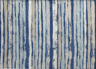 Piper Looms Chantille Stripes ACN1019 Navy Machine Washable Area Rug Scatter Main Image