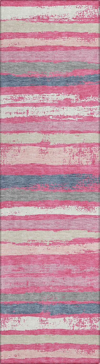 Piper Looms Chantille Stripes ACN1019 Pink Machine Washable Area Rug Runner Main Image