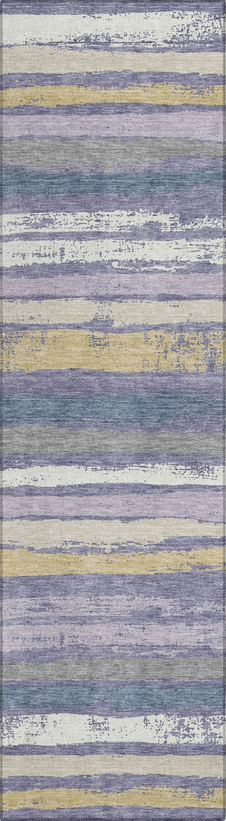 Piper Looms Chantille Stripes ACN1019 Purple Machine Washable Area Rug Runner Main Image
