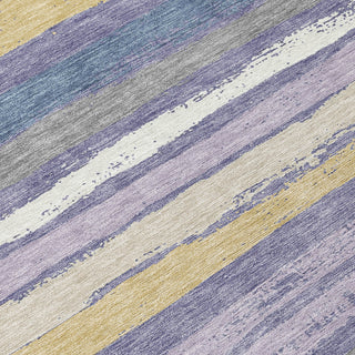 Piper Looms Chantille Stripes ACN1019 Purple Machine Washable Area Rug Swatch Image