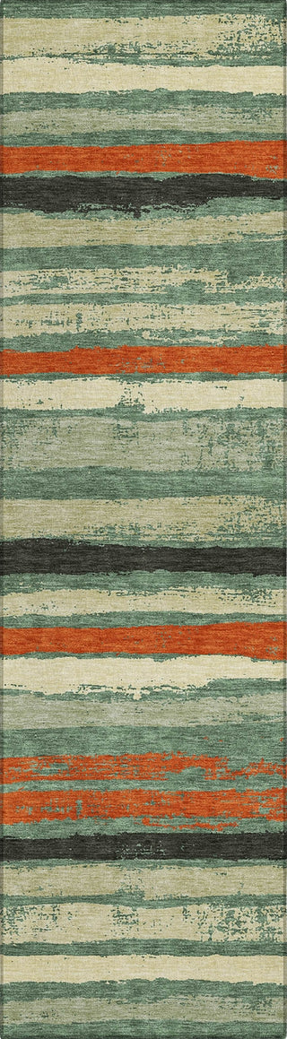Piper Looms Chantille Stripes ACN1019 Sage Machine Washable Area Rug Runner Main Image