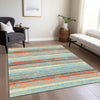 Piper Looms Chantille Stripes ACN1019 Sky Machine Washable Area Rug Lifestyle Image Feature