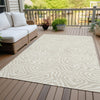 Piper Looms Chantille Swirls ACN1020 Beige Machine Washable Area Rug Outdoor Lifestyle Image Feature