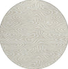 Piper Looms Chantille Swirls ACN1020 Beige Machine Washable Area Rug Round Main Image