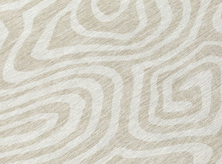 Piper Looms Chantille Swirls ACN1020 Beige Machine Washable Area Rug Swatch Image